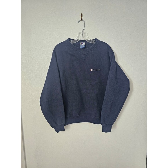 Vintage Champion Made‎ in USA Navy Blue Pullover - Picture 1 of 7